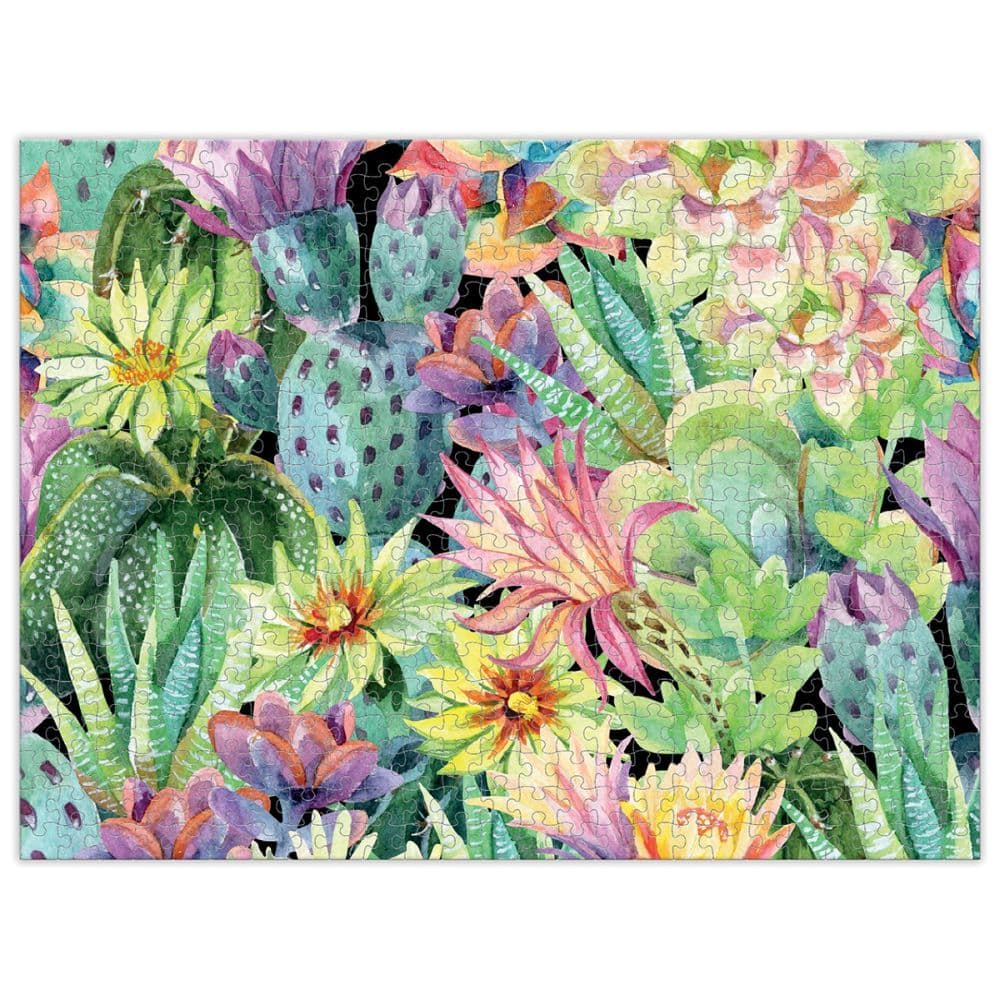 Pastel Succulents 500 Piece Puzzle - Calendars.com