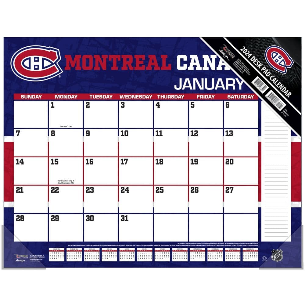 Montreal Canadiens 2024 Desk Pad Main Product Image width=&quot;1000&quot; height=&quot;1000&quot;