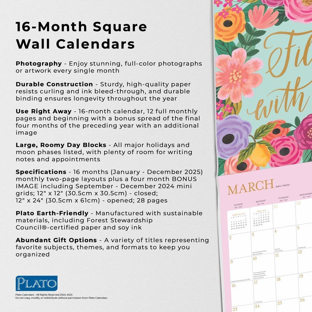 Bonnie Marcus Plato Foil 2025 Wall Calendar Fifth Alternate Image