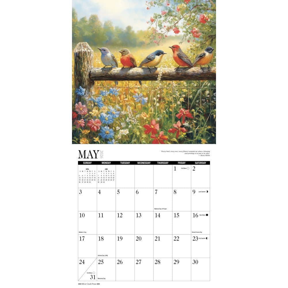 Song Birds 2026 Wall Calendar Second Alternate Image