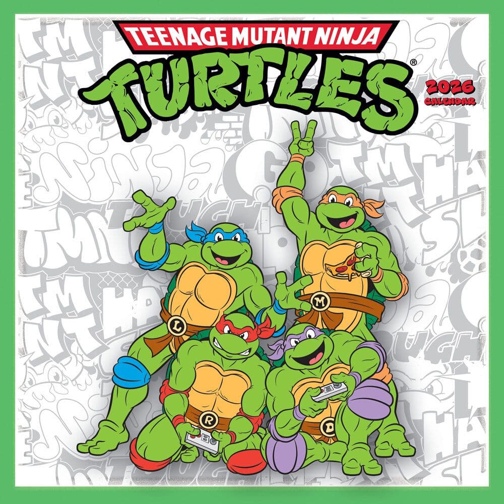 TMNT Classic 2026 Wall Calendar Main Product Image