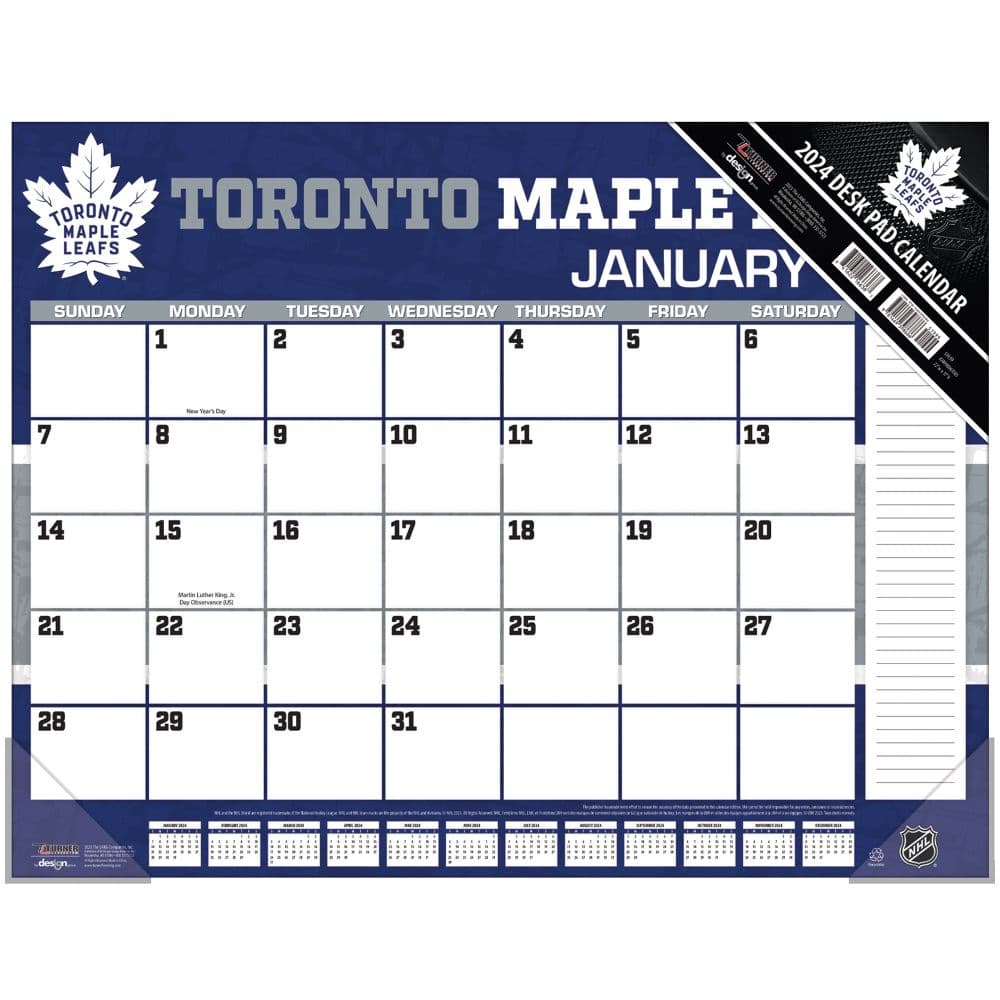 Toronto Maple Leafs 2024 Desk Pad Main Product Image width=&quot;1000&quot; height=&quot;1000&quot;