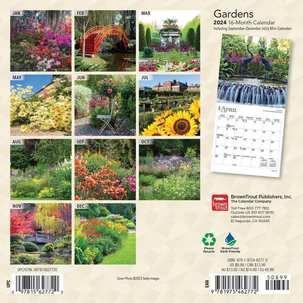 Gardens 2024 Mini Wall Calendar First Alternate Image width=&quot;1000&quot; height=&quot;1000&quot;