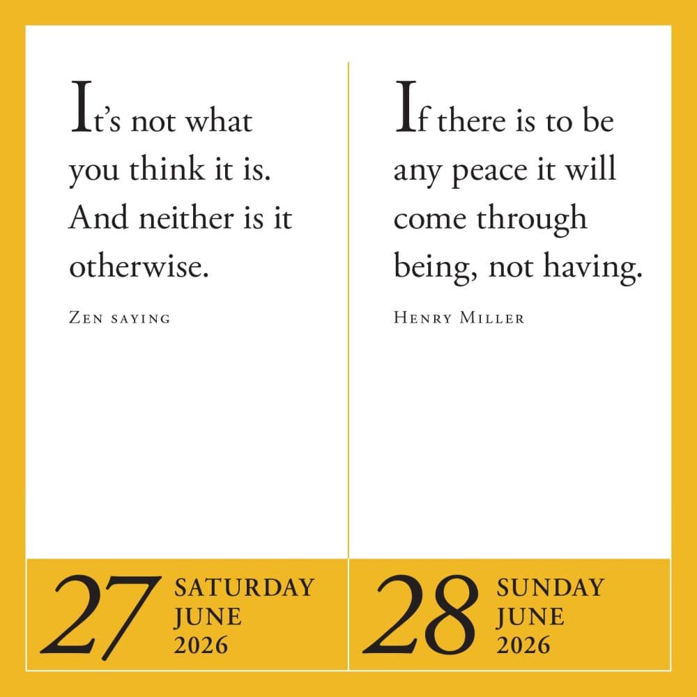 Zen 2026 Desk Calendar Third Alternate Image