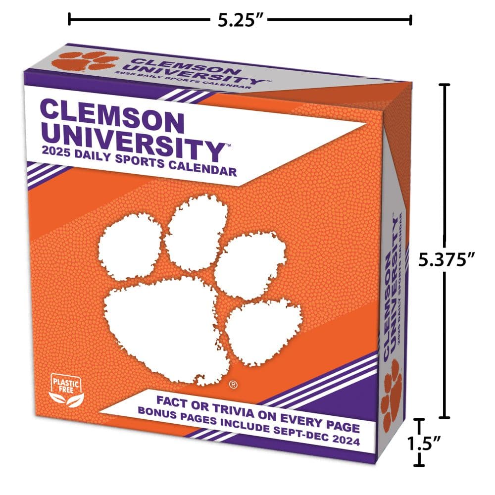 COL Clemson Tigers 2025 Desk Calendar