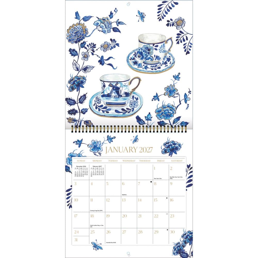 Teacups 2027 Spiral Wall Calendar Second Alternate Image