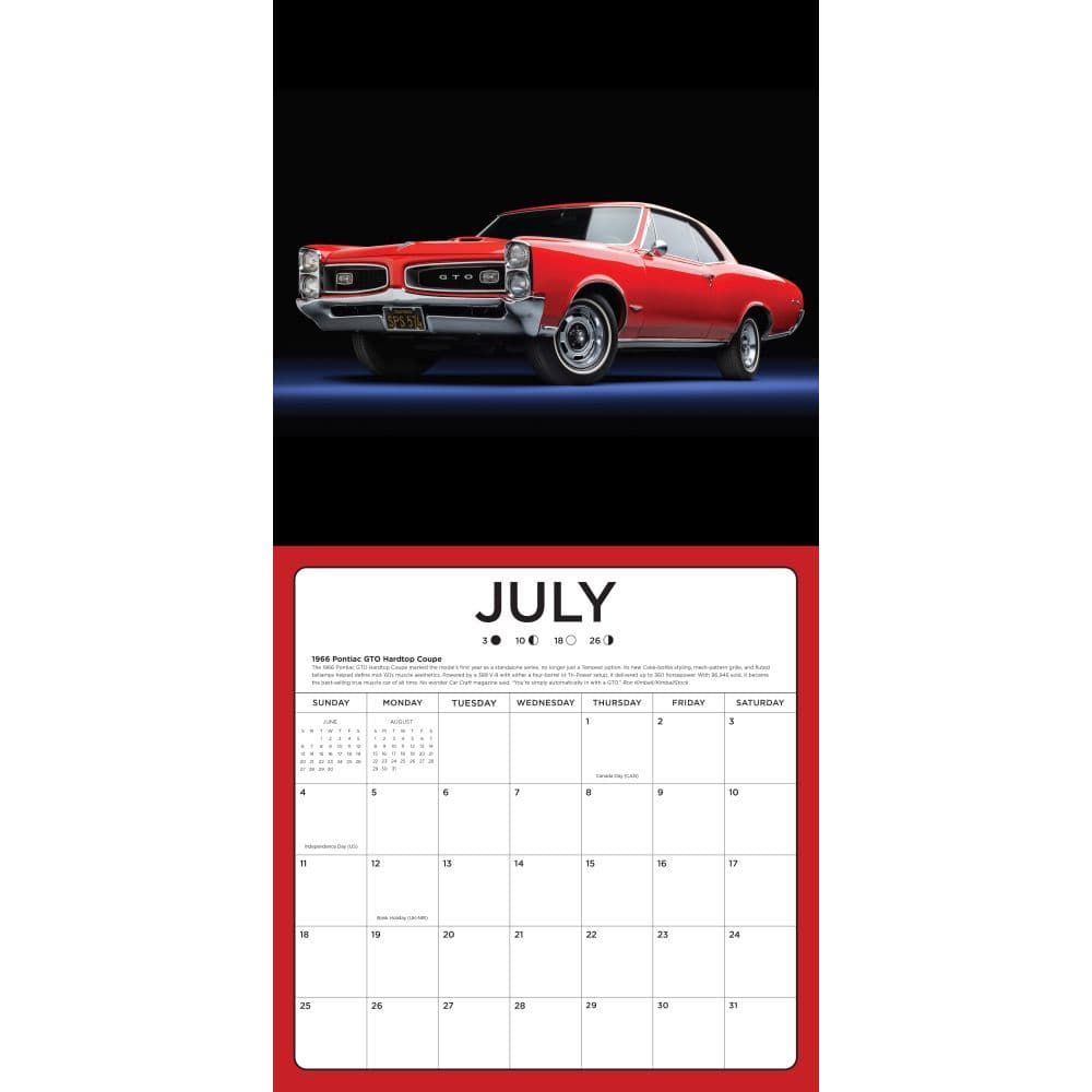 American Muscle Cars 2027 Wall Calendar Third Alternate Image