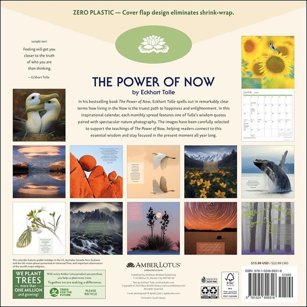 Power of Now 2026 Wall Calendar First Alternate Image