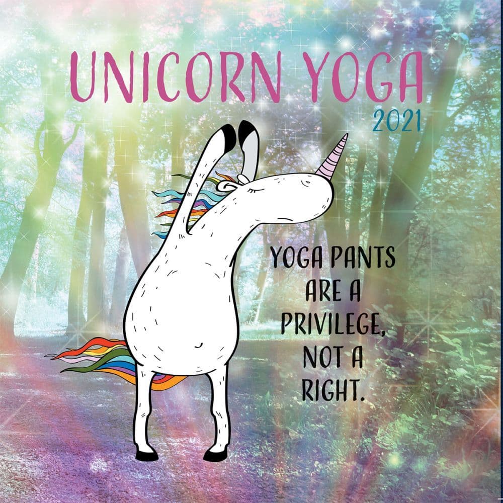 Unicorn Yoga Mini Wall Calendar
