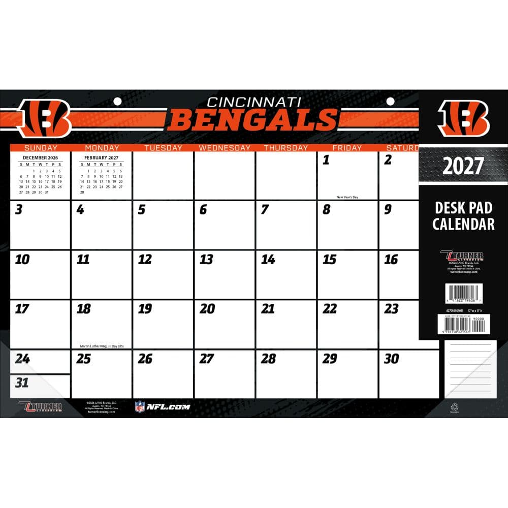 image NFL Cincinnati Bengals Small 2027 Desk Pad