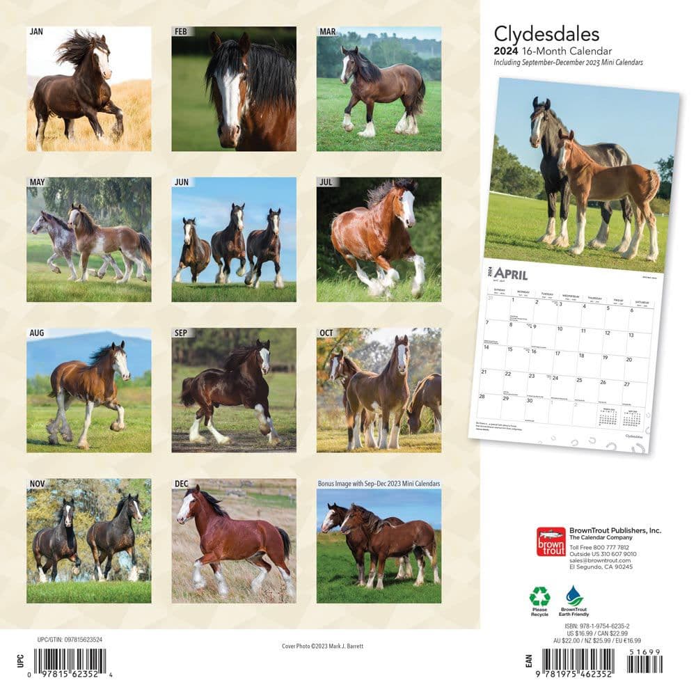 Clydesdales 2024 Wall Calendar