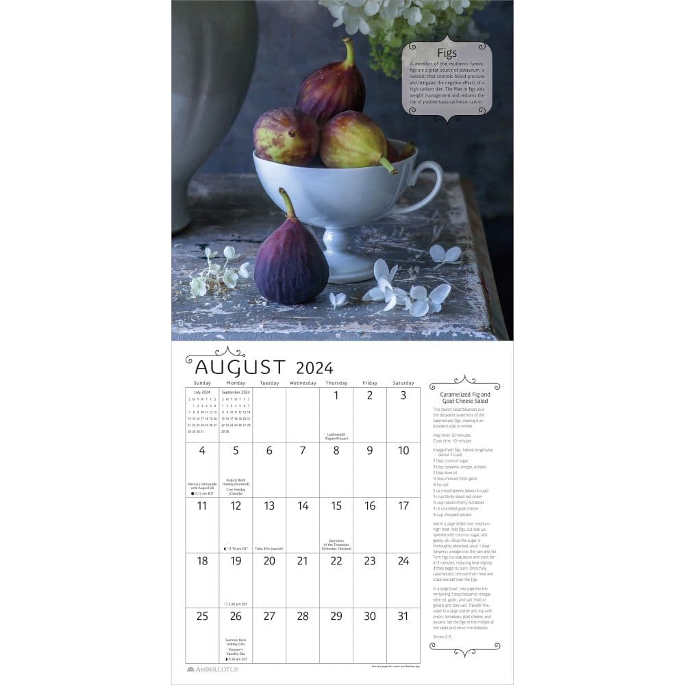 Super Foods 2024 Wall Calendar August