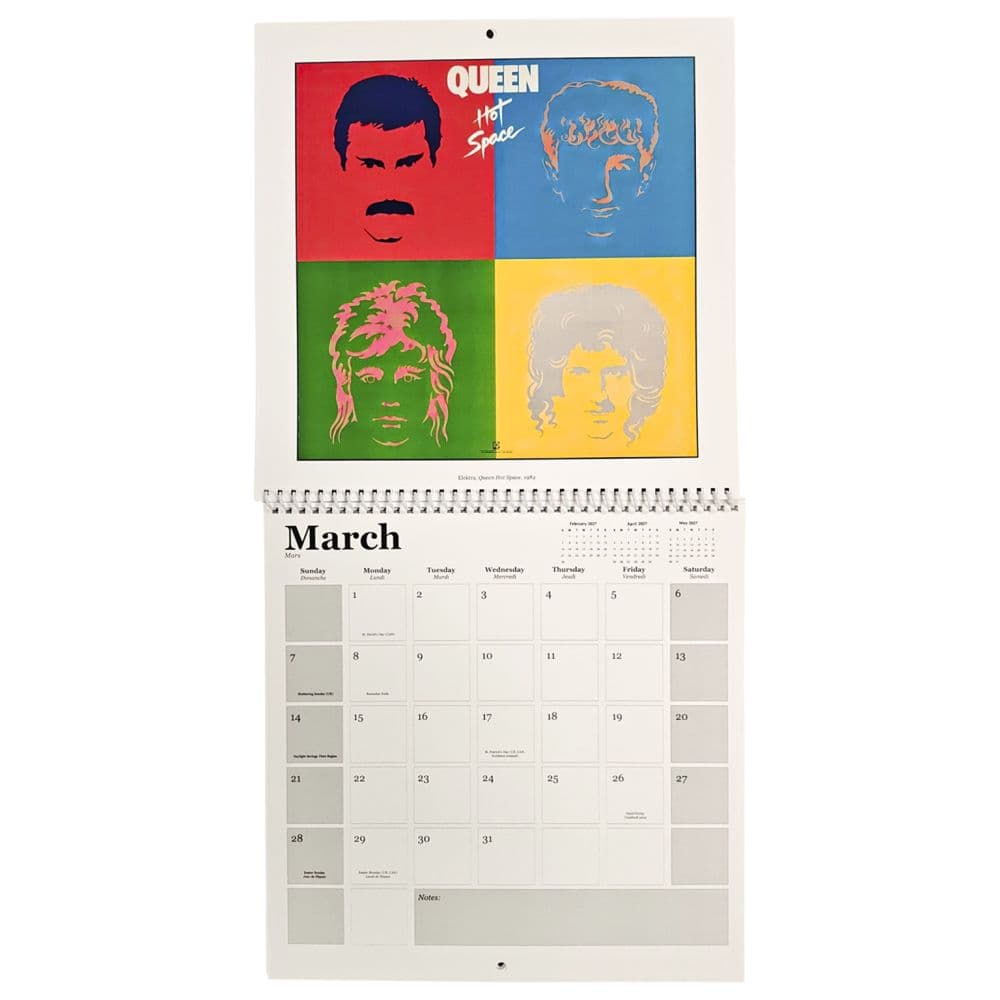 Art Of Rock And Roll Square 2027 Wall Calendar Fourth Alternate Image