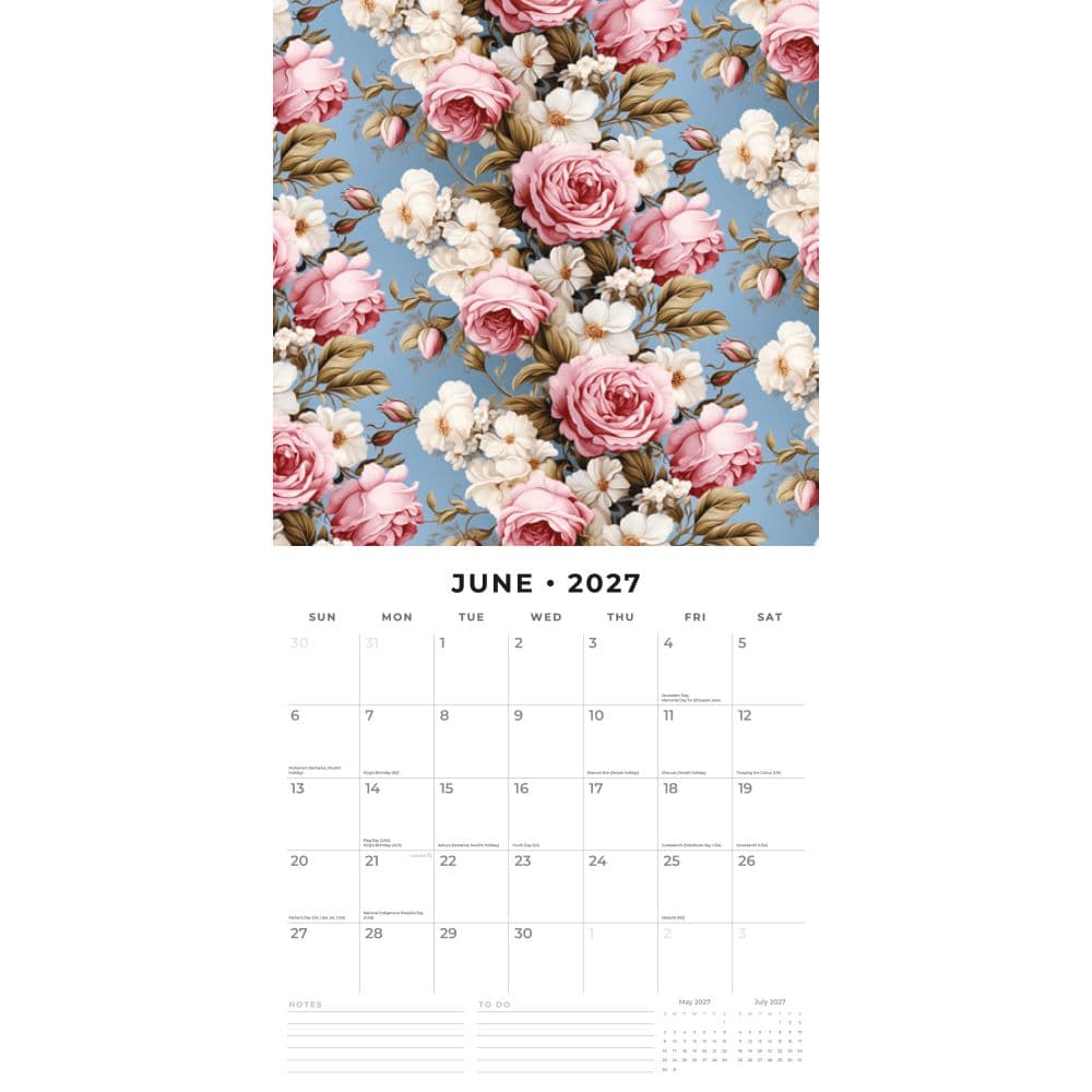 Vintage Roses 2027 Wall Calendar Second Alternate Image