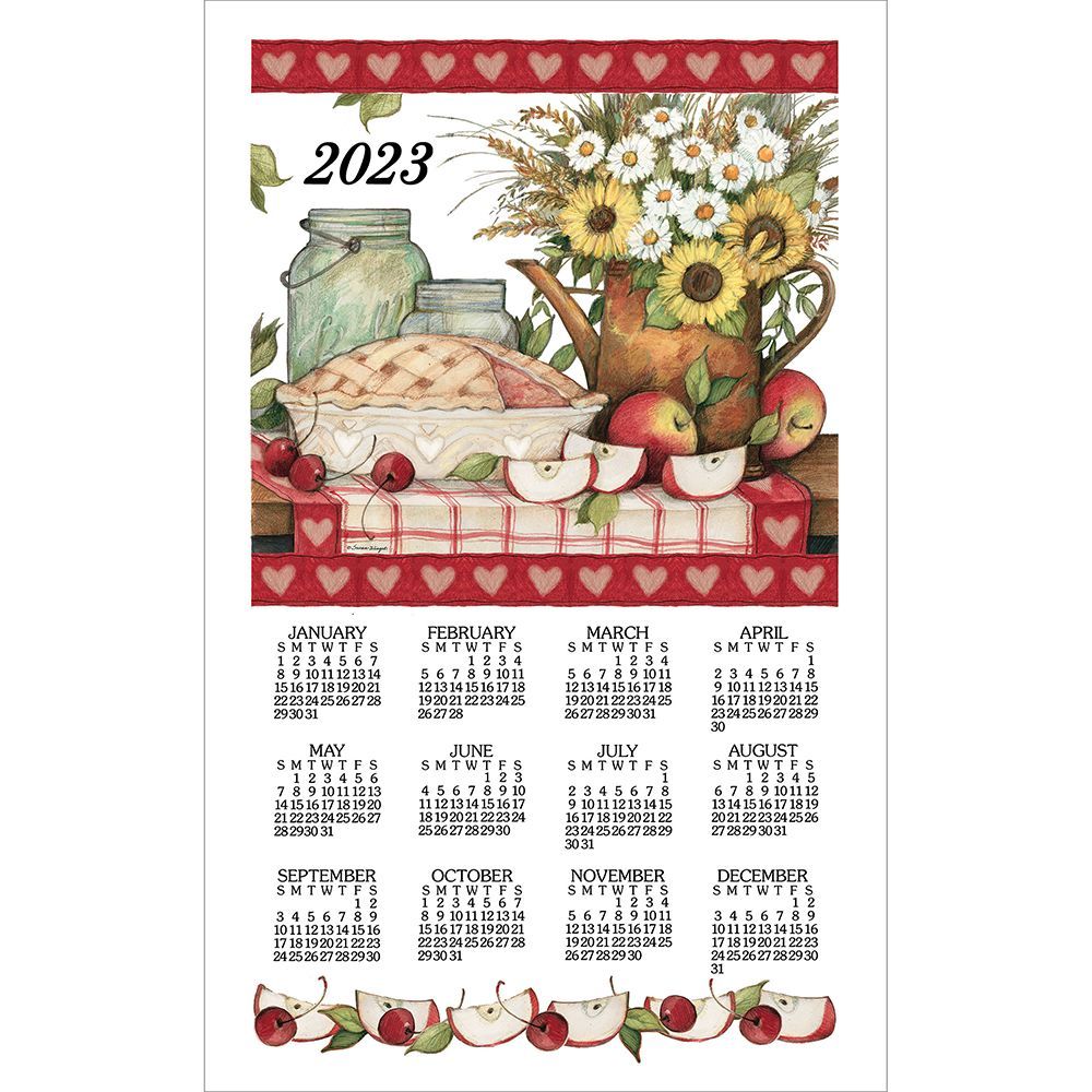 Apple Pie 2023 Kitchen Towel Calendar