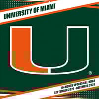image Miami Hurricanes 2026 Wall Calendar Main Product Image