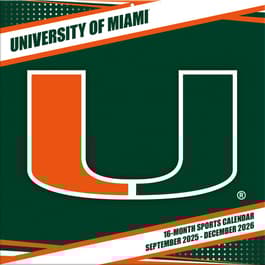image Miami Hurricanes 2026 Wall Calendar Main Product Image