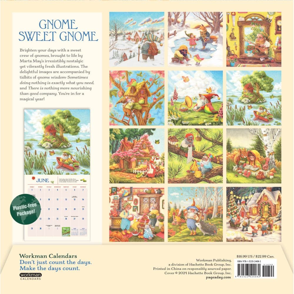 Gnome Life 2025 Wall Calendar Fourth Alternate Image width="1000" height="1000"
