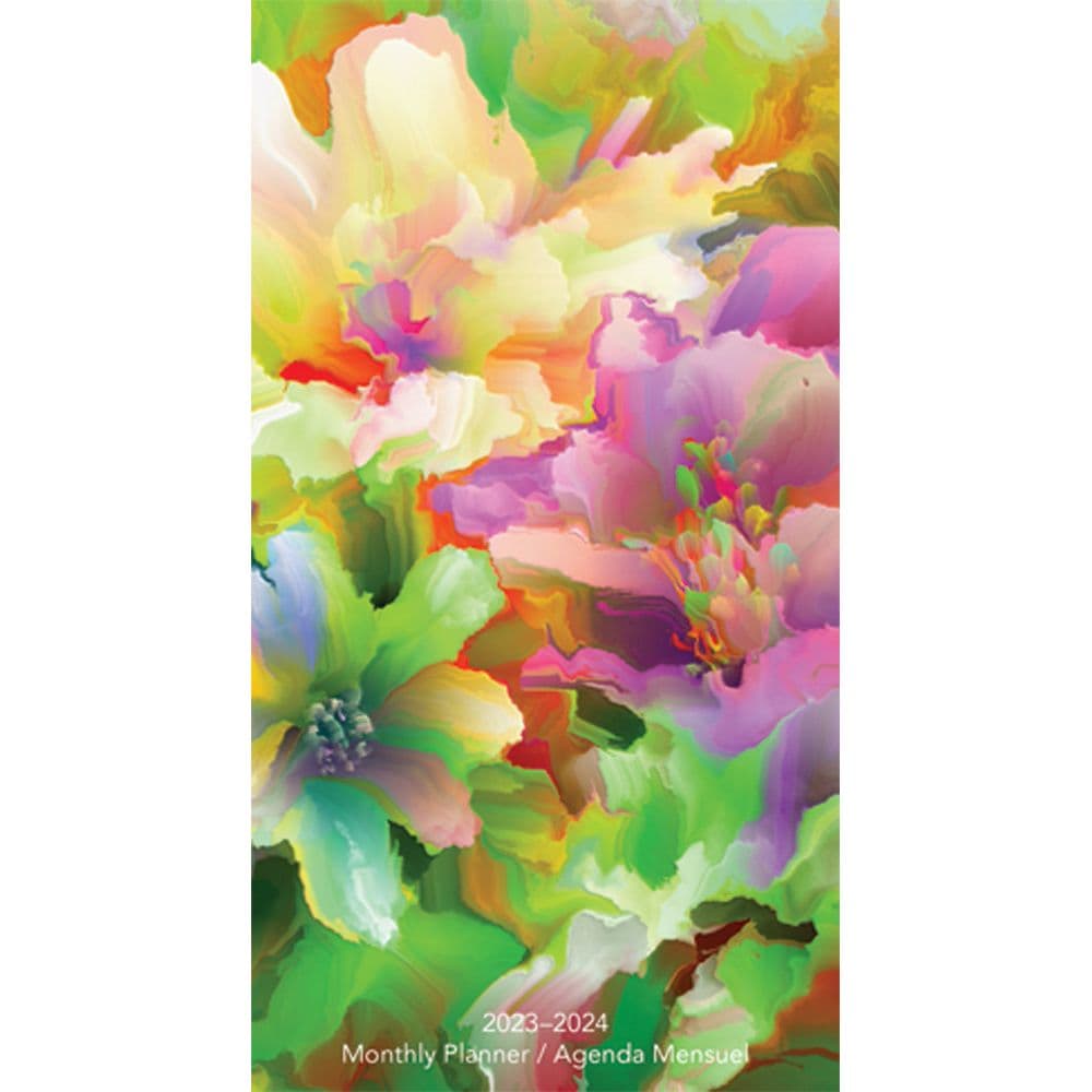 BrownTrout Floral Fireworks Explosion Florale 2023-2024 Two Year Bilingual English French Pocket Planner
