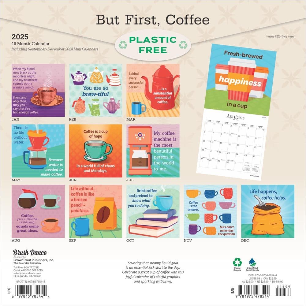 But First Coffee 2025 Wall Calendar First Alternate Image width=&quot;1000&quot; height=&quot;1000&quot;