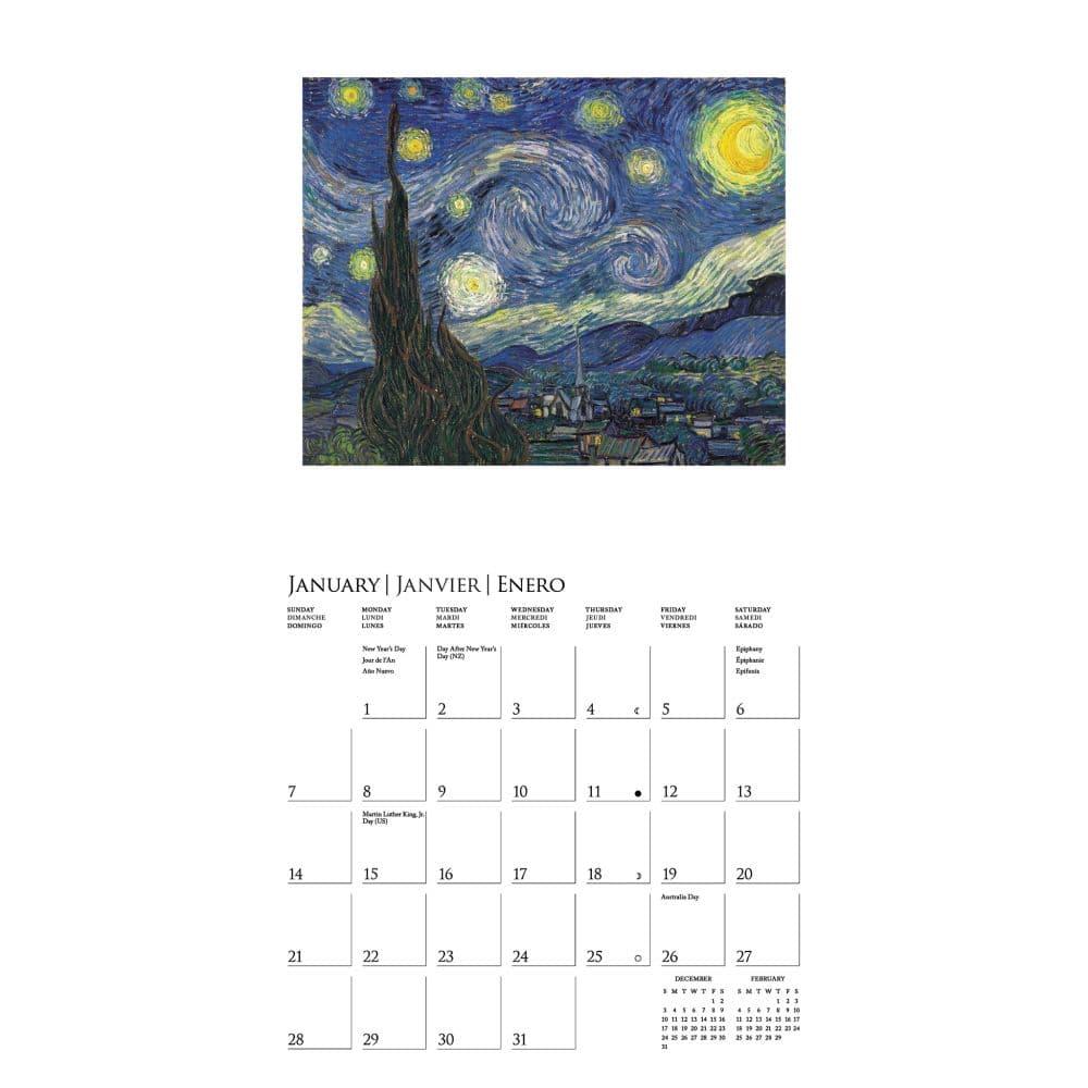 Van Gogh 2024 Mini Wall Calendar Second Alternate Image width=&quot;1000&quot; height=&quot;1000&quot;