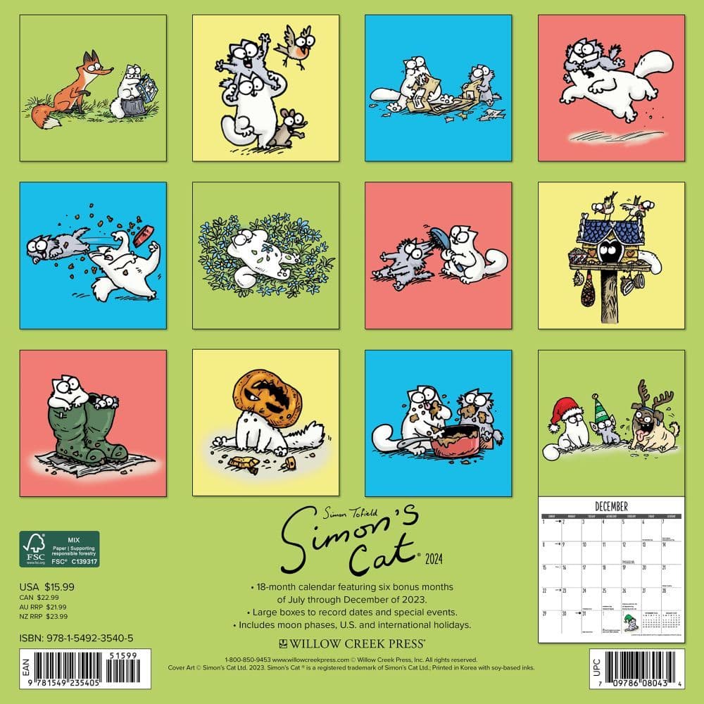 Simons Cat 2025 Wall Calendar