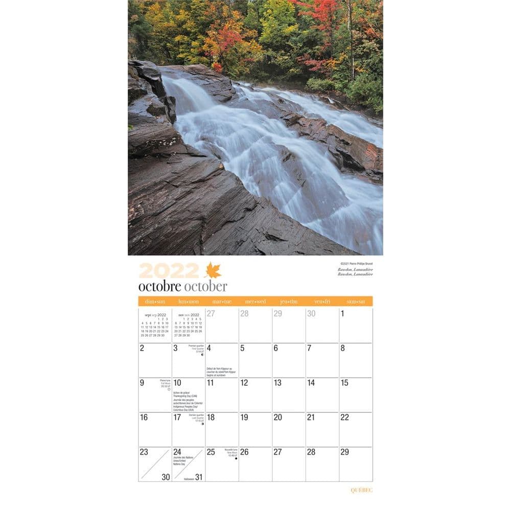 Quebec 2022 Mini Wall Calendar Calendars Com