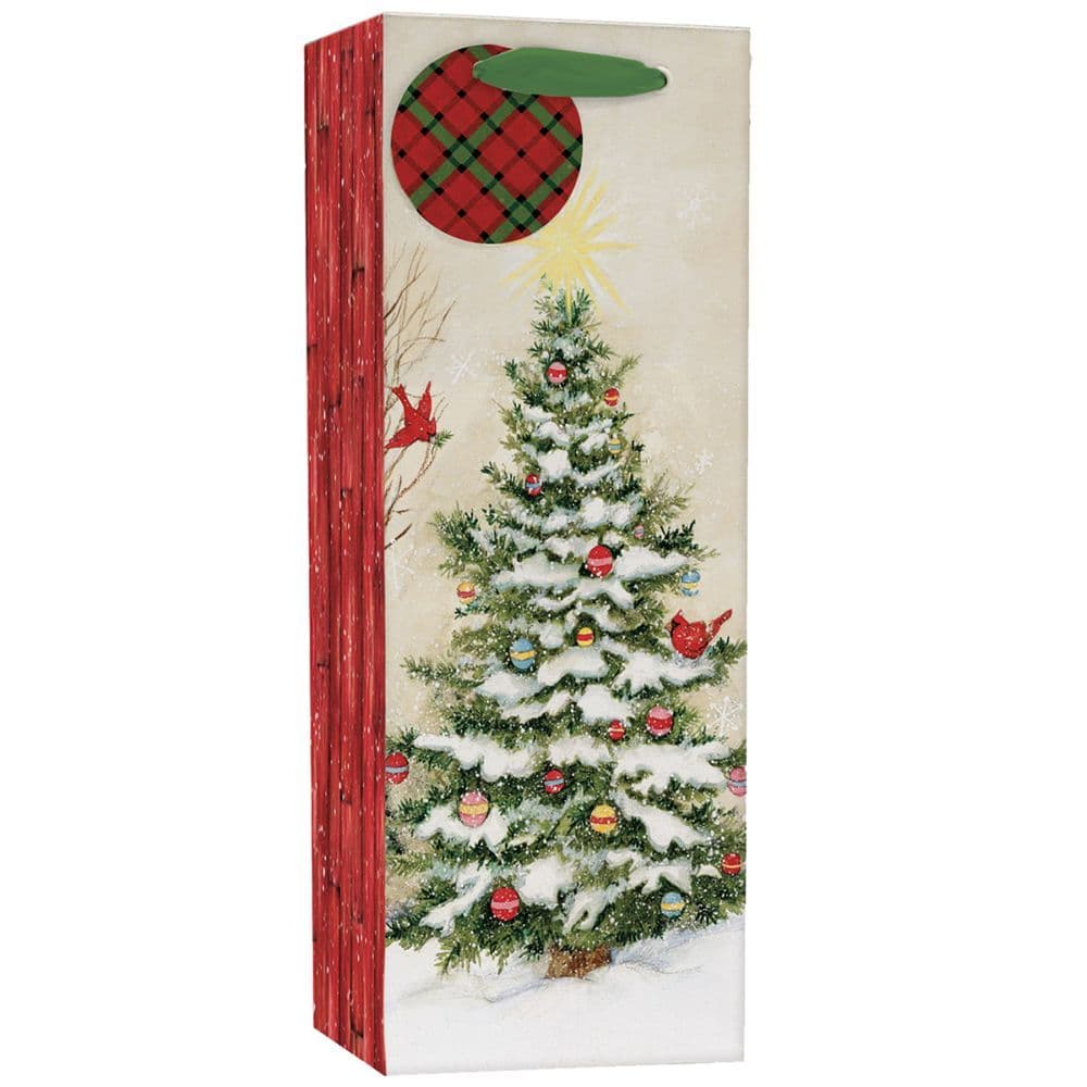 Evergreen Christmas Bottle Gift Bag by Susan Winget Alternate Image 1