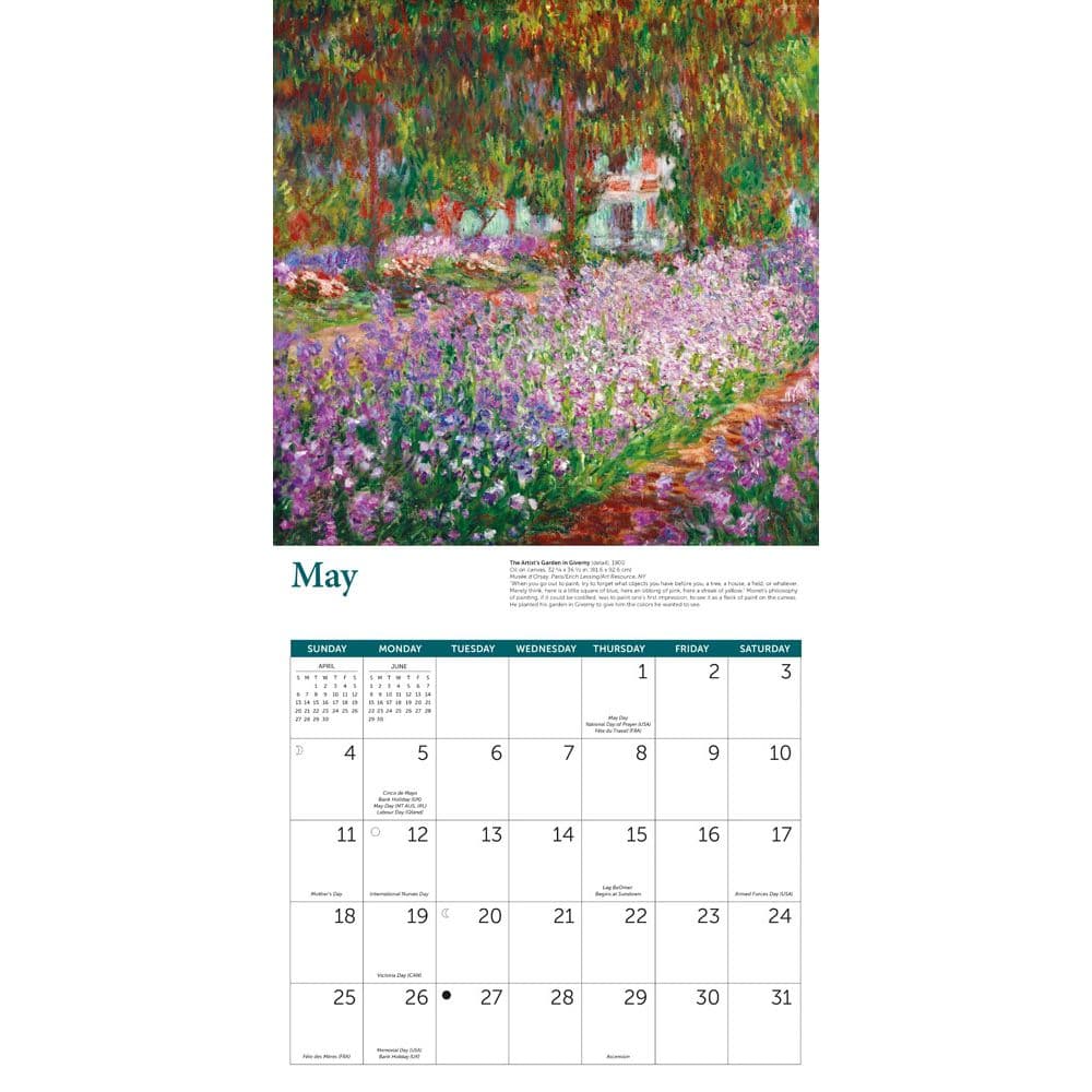 Monet 2025 Wall Calendar Second Alternate Image width="1000" height="1000"