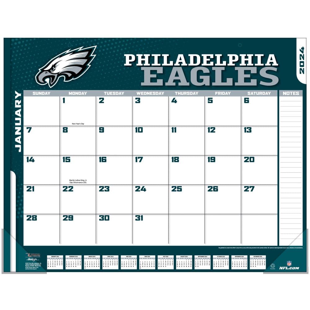NFL Philadelphia Eagles 2024 Desk Pad First Alternate Image width=&quot;1000&quot; height=&quot;1000&quot;