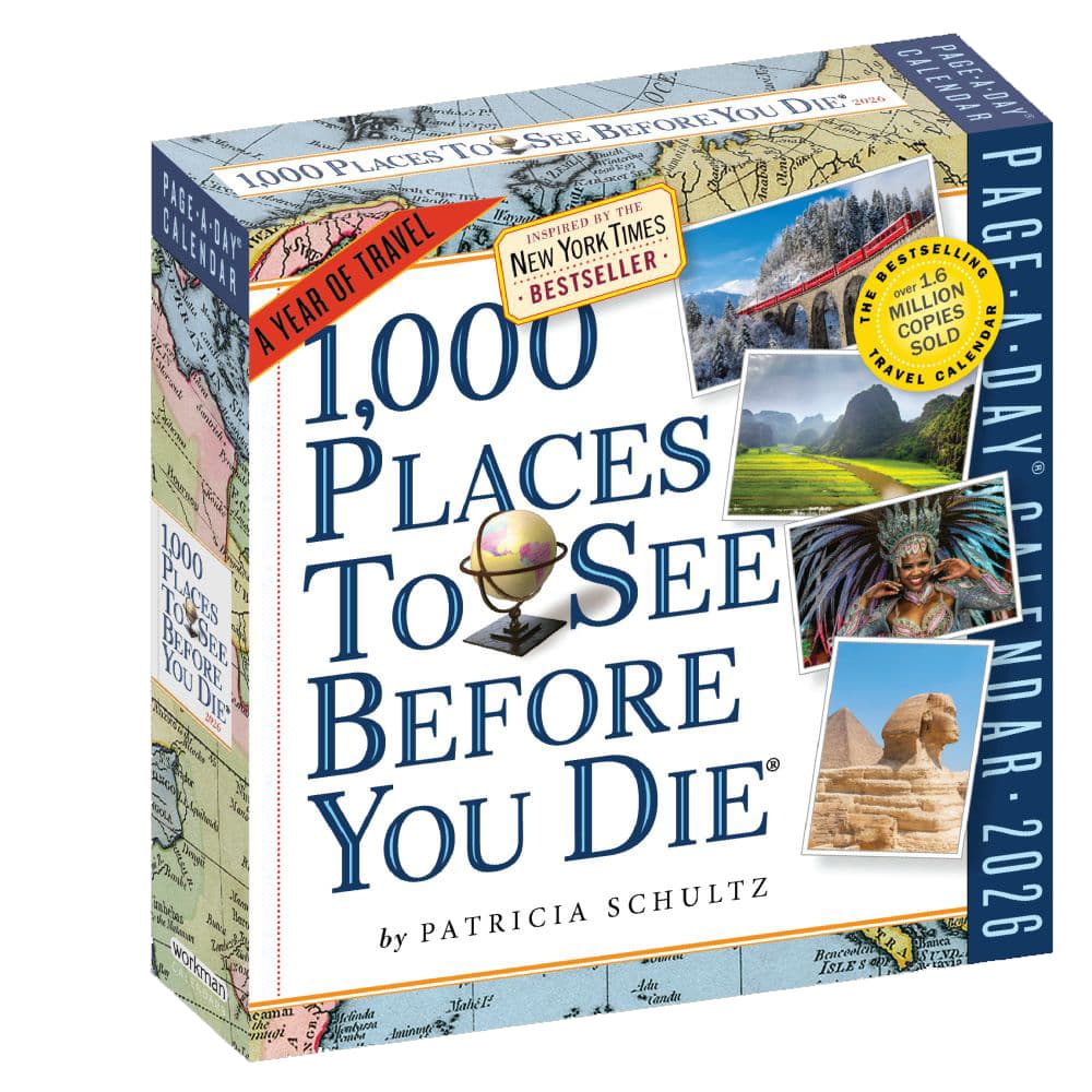 1000 Places To See 2026 Desk Calendar Main Product Image