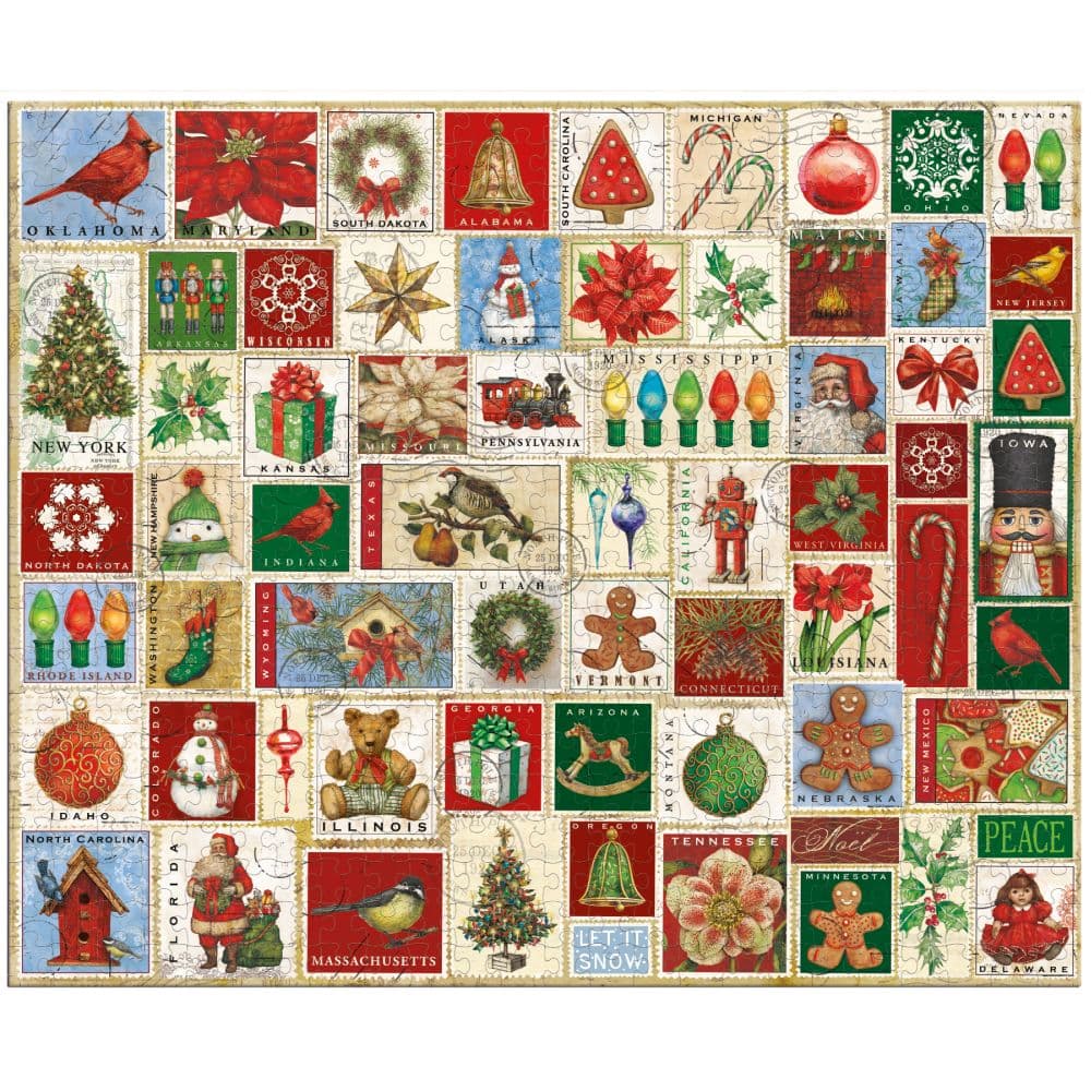 Vintage Stamps Countdown 500 Piece Puzzle First Alternate Image