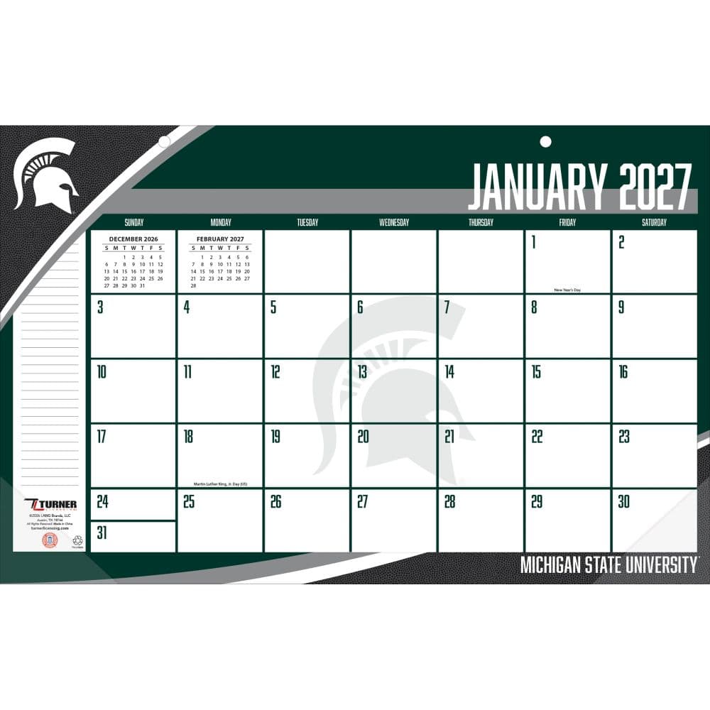 Michigan State Spartans 2027 Desk Pad 17" X 11" First Alternate Image