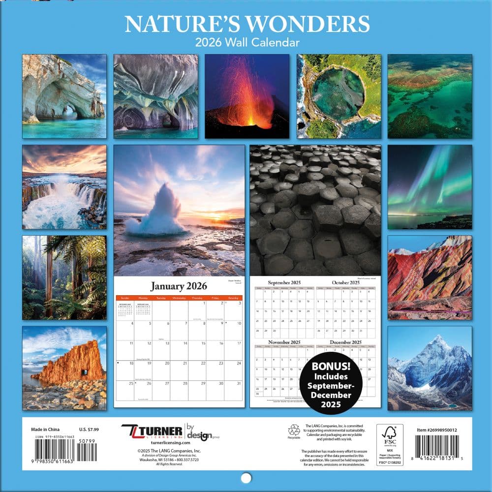 Wild and Wonderful Weather 2026 Mini Wall Calendar_ALT3