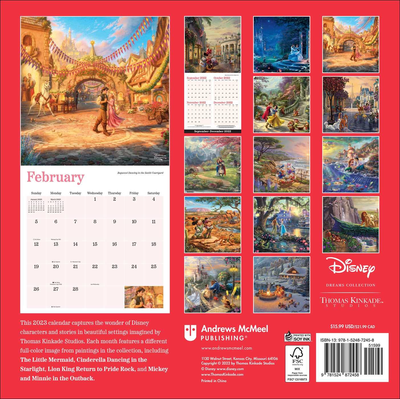 Thomas Kinkade 2023 Disney Calendar Printable Calendar 2023