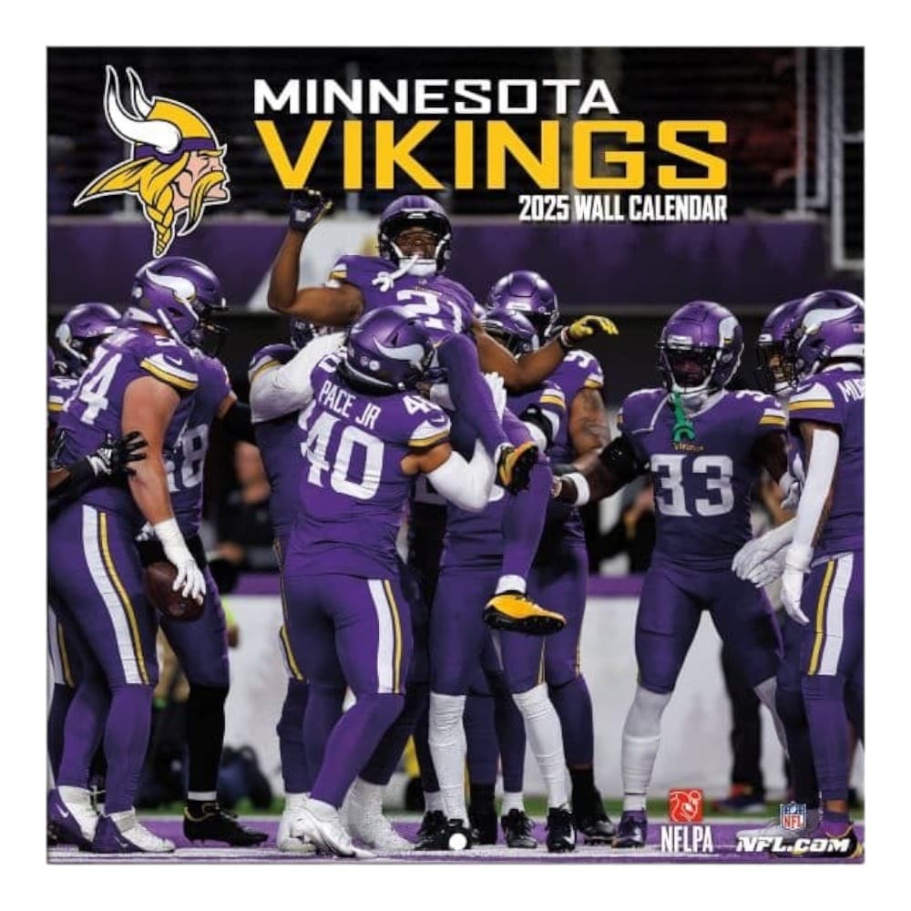 NFL Minnesota Vikings 2025 Mini Wall Calendar