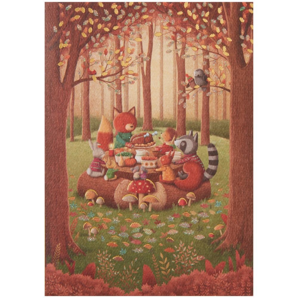 Critter Dinner In Woods Fall Card First Alternate Image width=&quot;1000&quot; height=&quot;1000&quot;