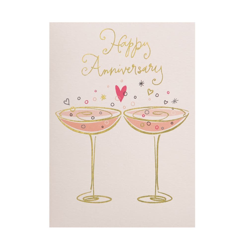 Two Champagne Glasses Anniversary Card First Alternate Image width=&quot;1000&quot; height=&quot;1000&quot;
