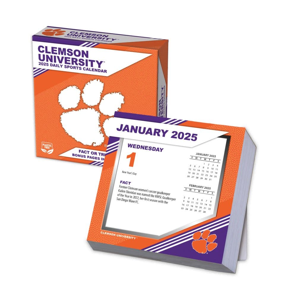 COL Clemson Tigers 2025 Desk Calendar Main Product Image