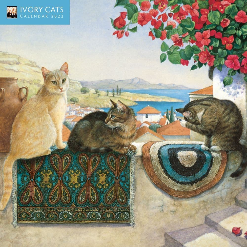 Ivory Cats 2022 Mini Wall Calendar