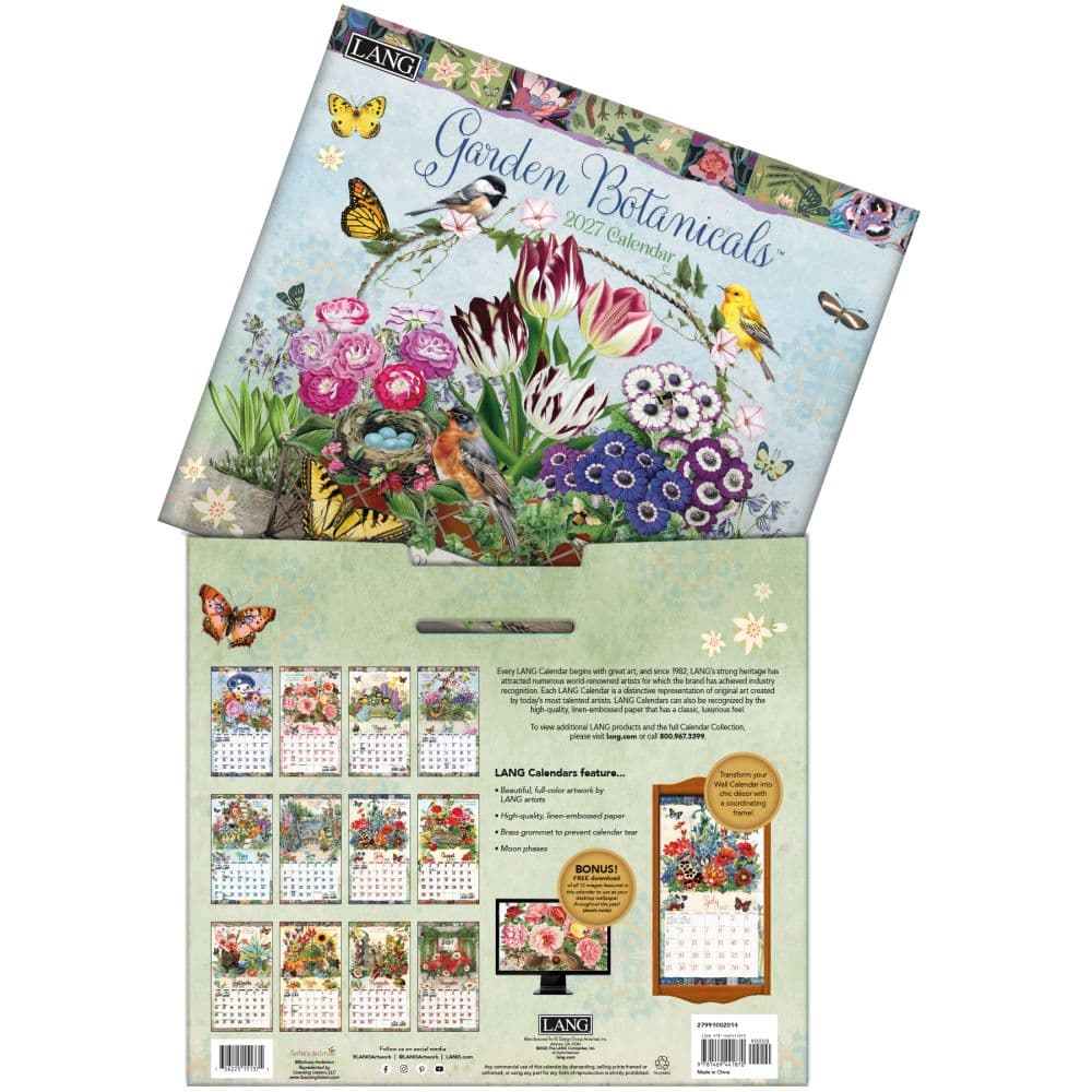 Garden Botanicals 2027 Wall Calendar by Barbara Anderson First Alternate Image