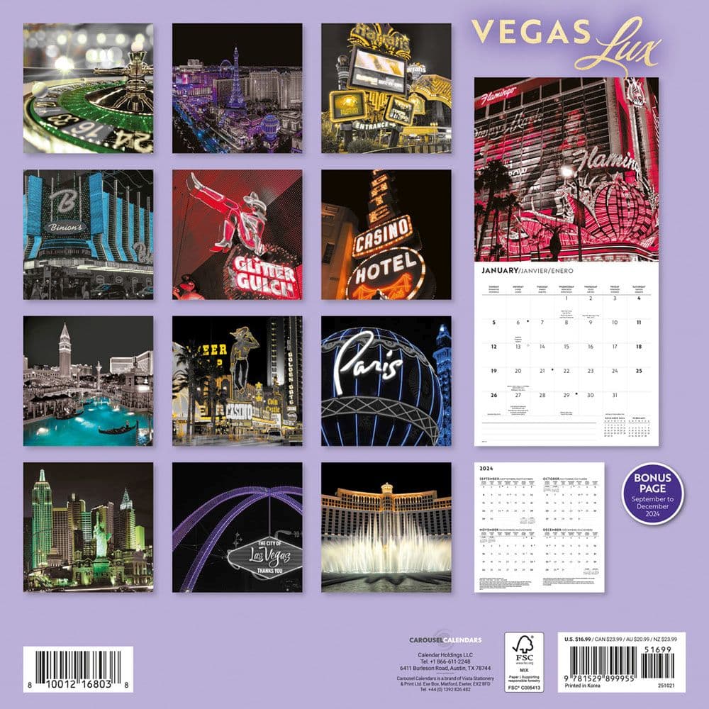 Vegas Lux 2025 Wall Calendar First Alternate Image width="1000" height="1000"