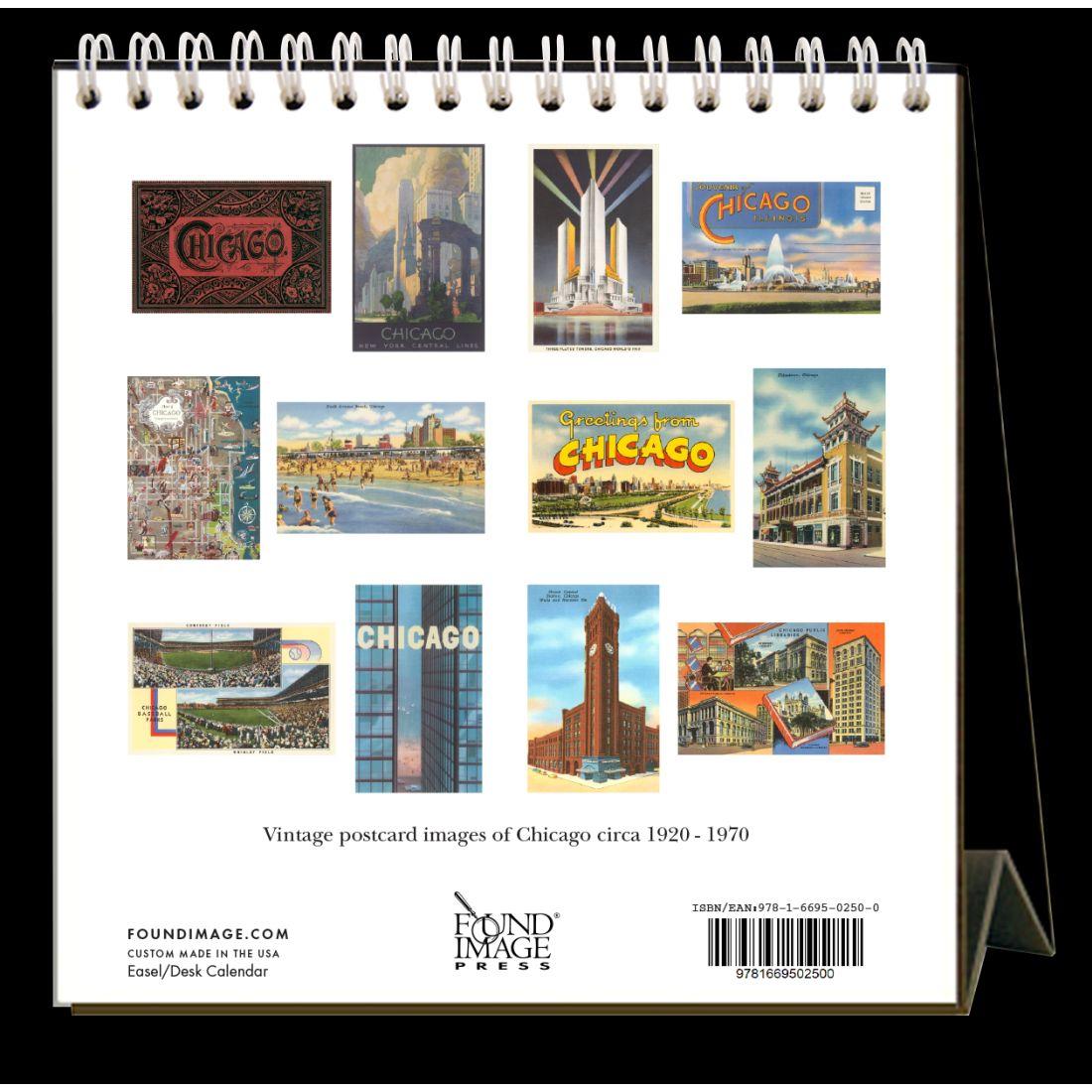 Chicago Nostalgic 2024 Easel Desk Calendar