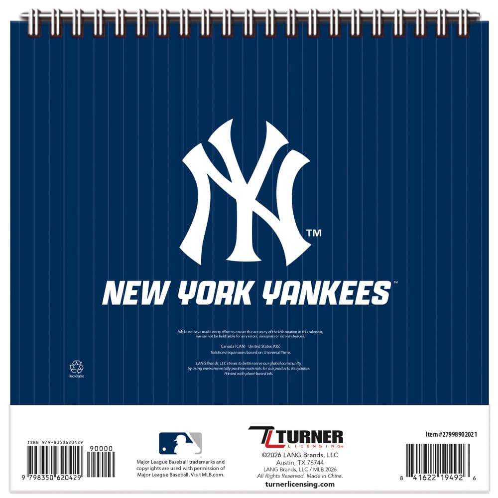 MLB New York Yankees 2027 Easel Desk Calendar Third Alternate Image
