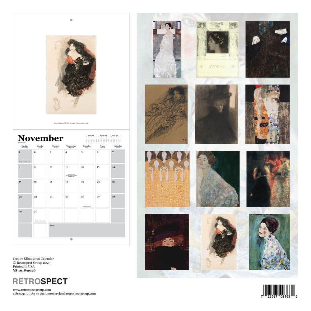 Klimt Square 2026 Wall Calendar First Alternate Image