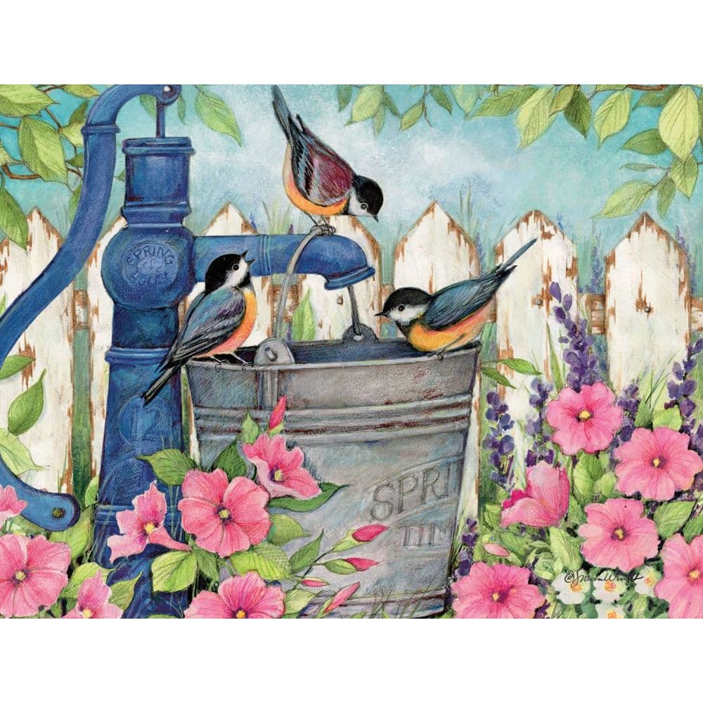 Garden Fountain Boxed Note Cards by Susan Winget Main Image