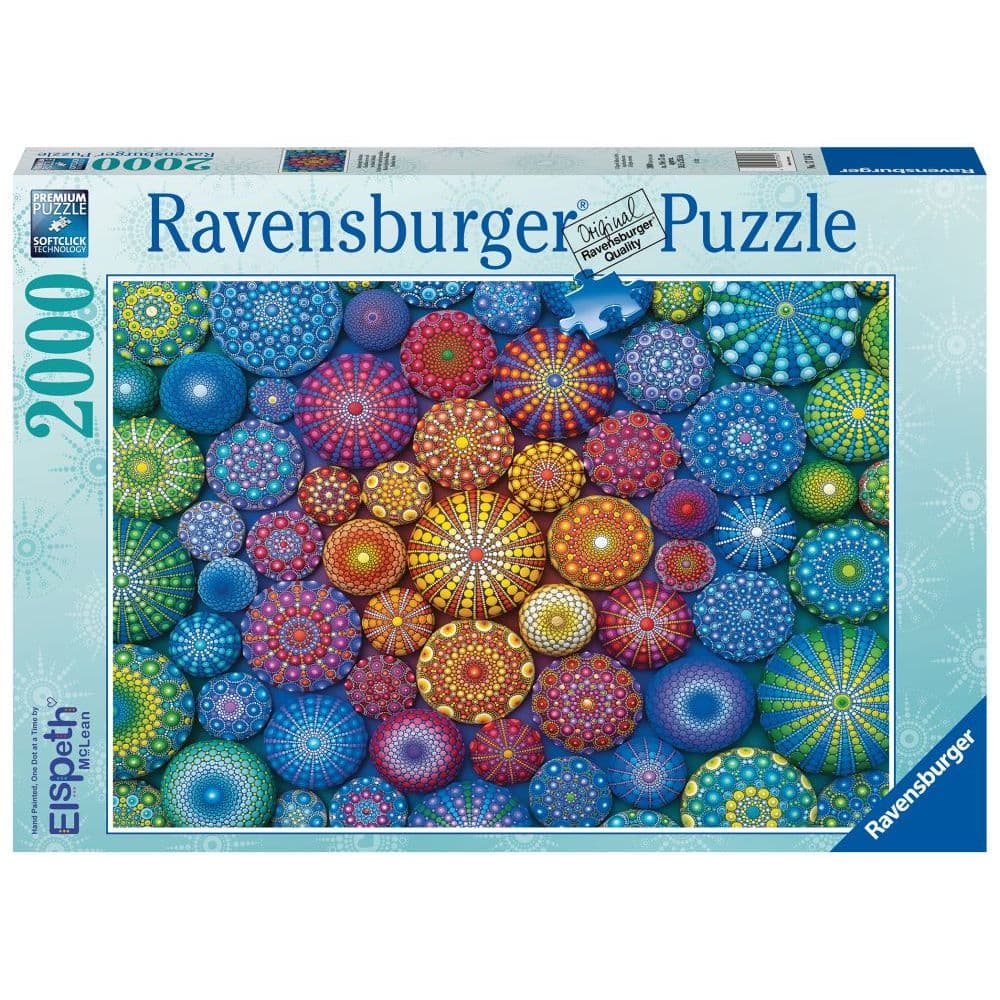 Radiating Rainbow Mandalas 2000 Piece Puzzle Main Image