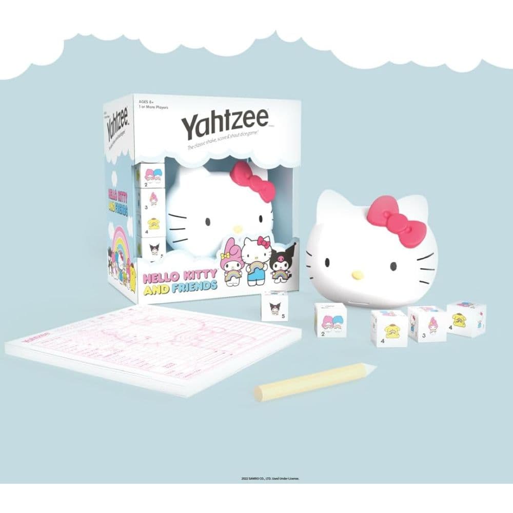 Yahtzee Collectors Edition Hello Kitty Dice Game Third Alternate Image