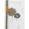 image Black and Gold Flowers Sympathy Card First Alternate Image
