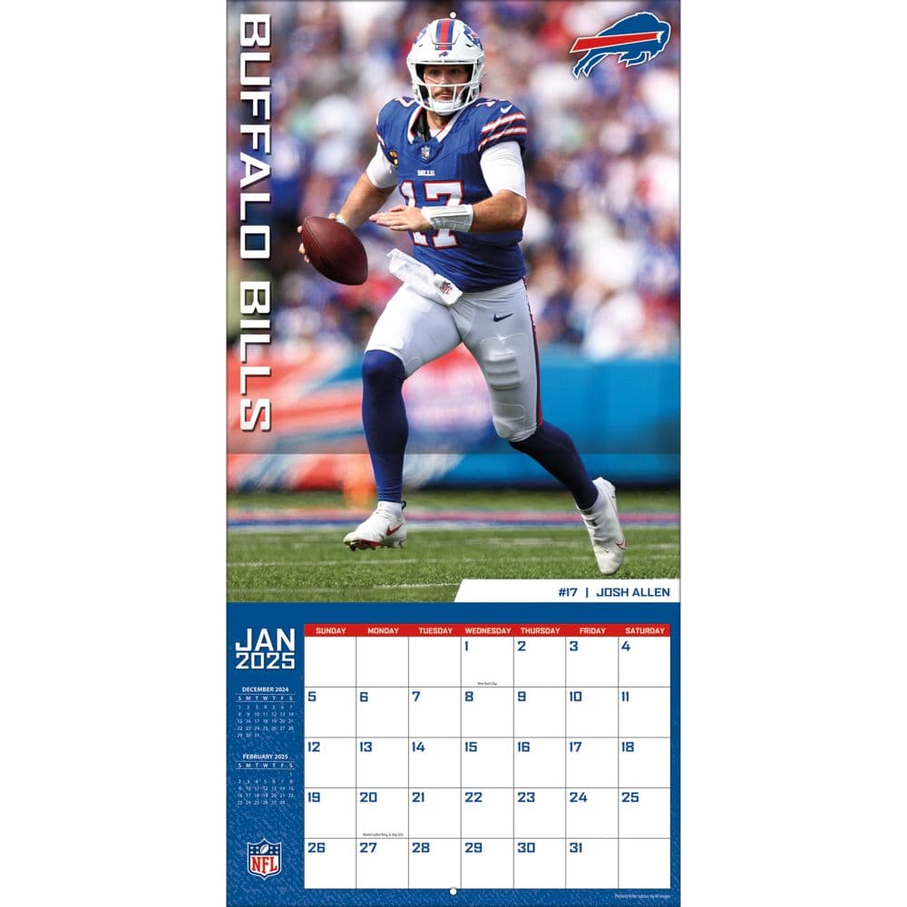 NFL Buffalo Bills 2025 Wall Calendar Third Alternate Image width="1000" height="1000"